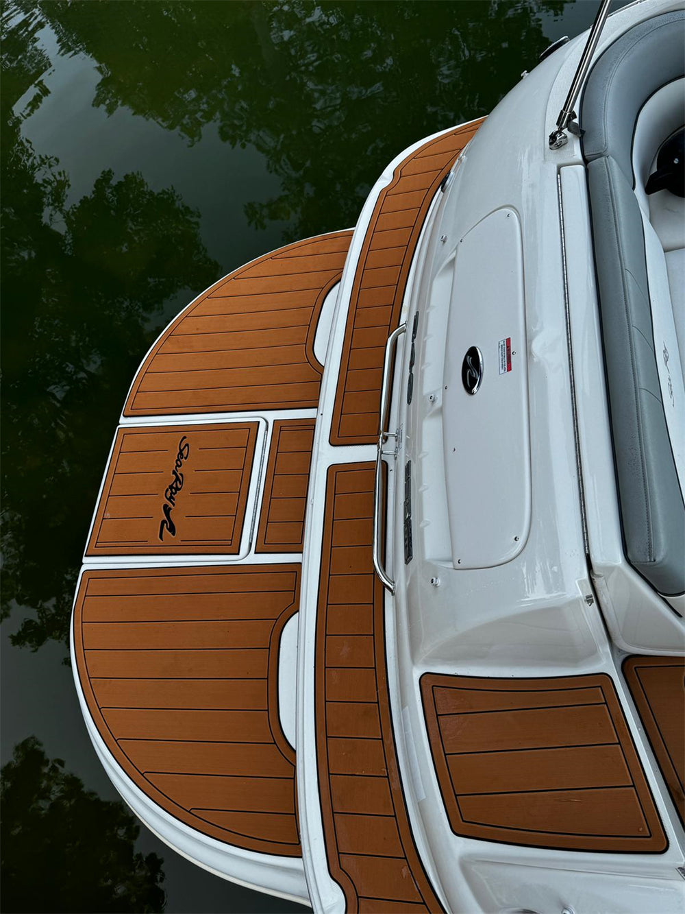 2004 Sea Ray 240 Sundeck Swim Platform Cockpit Pad Boat EVA Teak Deck Floor Mat SeaDek MarineMat Gatorstep Style Self Adhesive