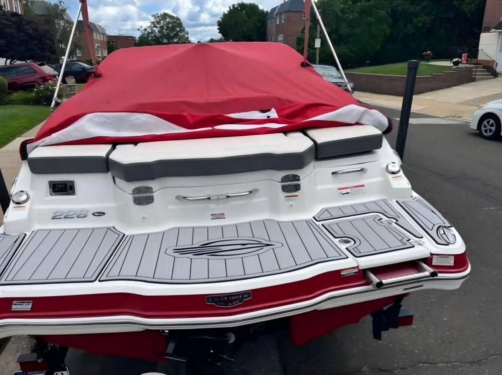 2013 Chaparral 226 SSI Swim Platform Step Cockpit Pad Boat EVA Foam Faux Teak Deck Floor Mat SeaDek MarineMat Gatorstep Style Self Adhesive