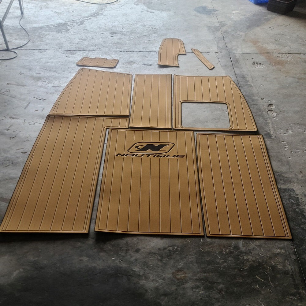 2002 Nautique Super Air 210 Cockpit Pad Boat EVA Foam Faux Teak Deck Floor Mat