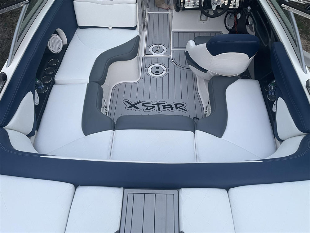 2008 Mastercraft X Star Swim Platform Cockpit Pad Boat EVA Foam Faux Teak Deck Floor Mat SeaDek MarineMat Gatorstep Style Self Adhesive