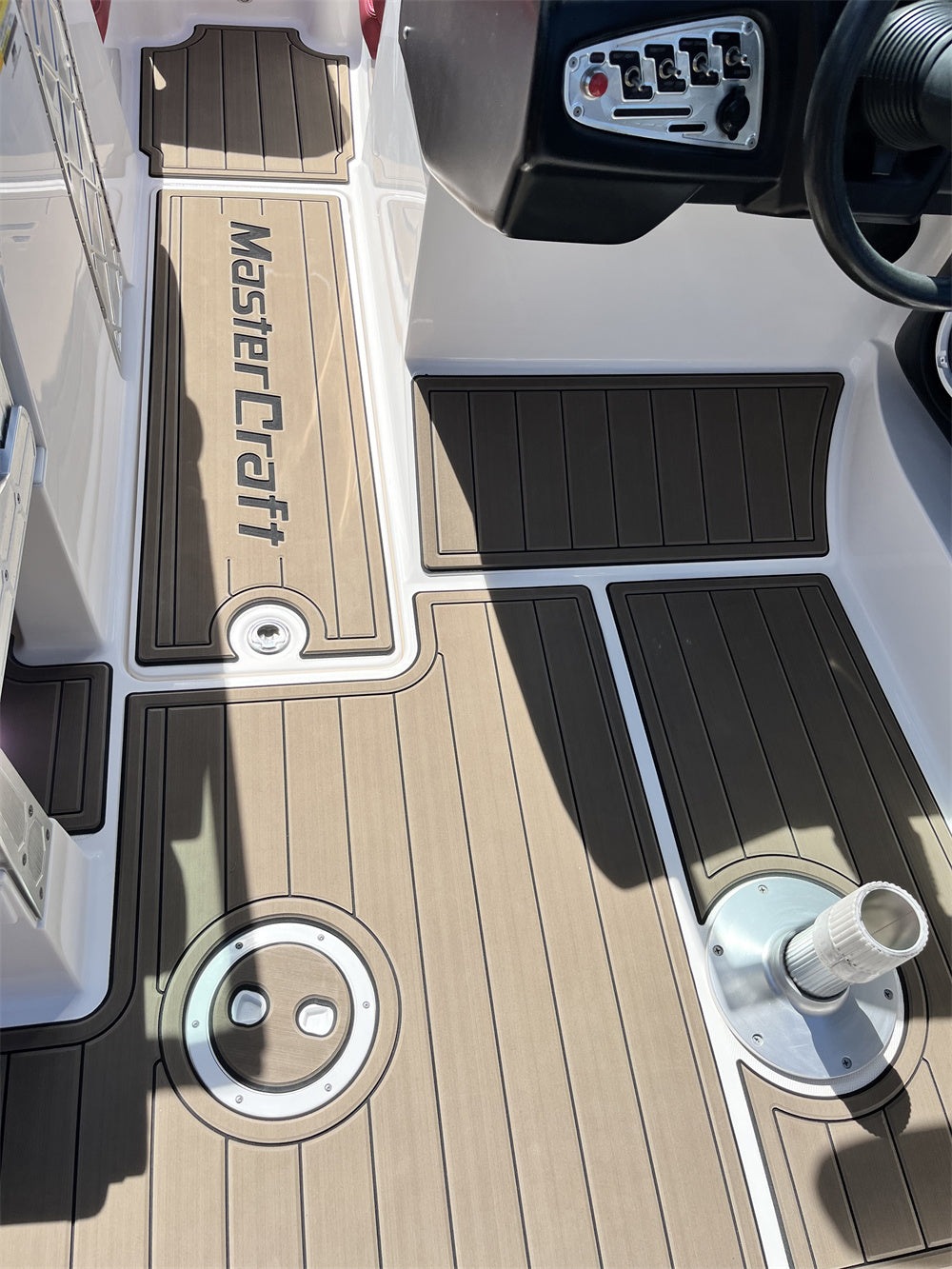 2008-2014 Mastercraft X35 Swim Platform Cockpit Pad Boat EVA Teak Deck Floor Mat SeaDek MarineMat Style Self Adhesive