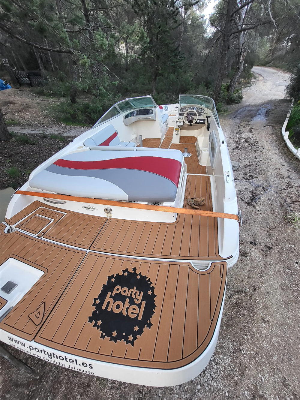 2003 Rinker Captiva 212 Swim Step Cockpit Boat EVA Faux Foam Teak Deck Floor Pad SeaDek MarineMat Gatorstep Style Self Adhesive