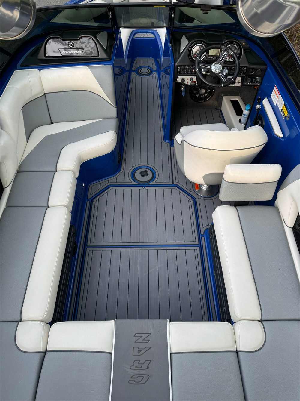 2016-2018 Moomba Craz Swim Platform Cockpit Pad Boat EVA Foam Faux Teak Deck Mat Seadek MarineMat Gatorstep Style Self Adhesive