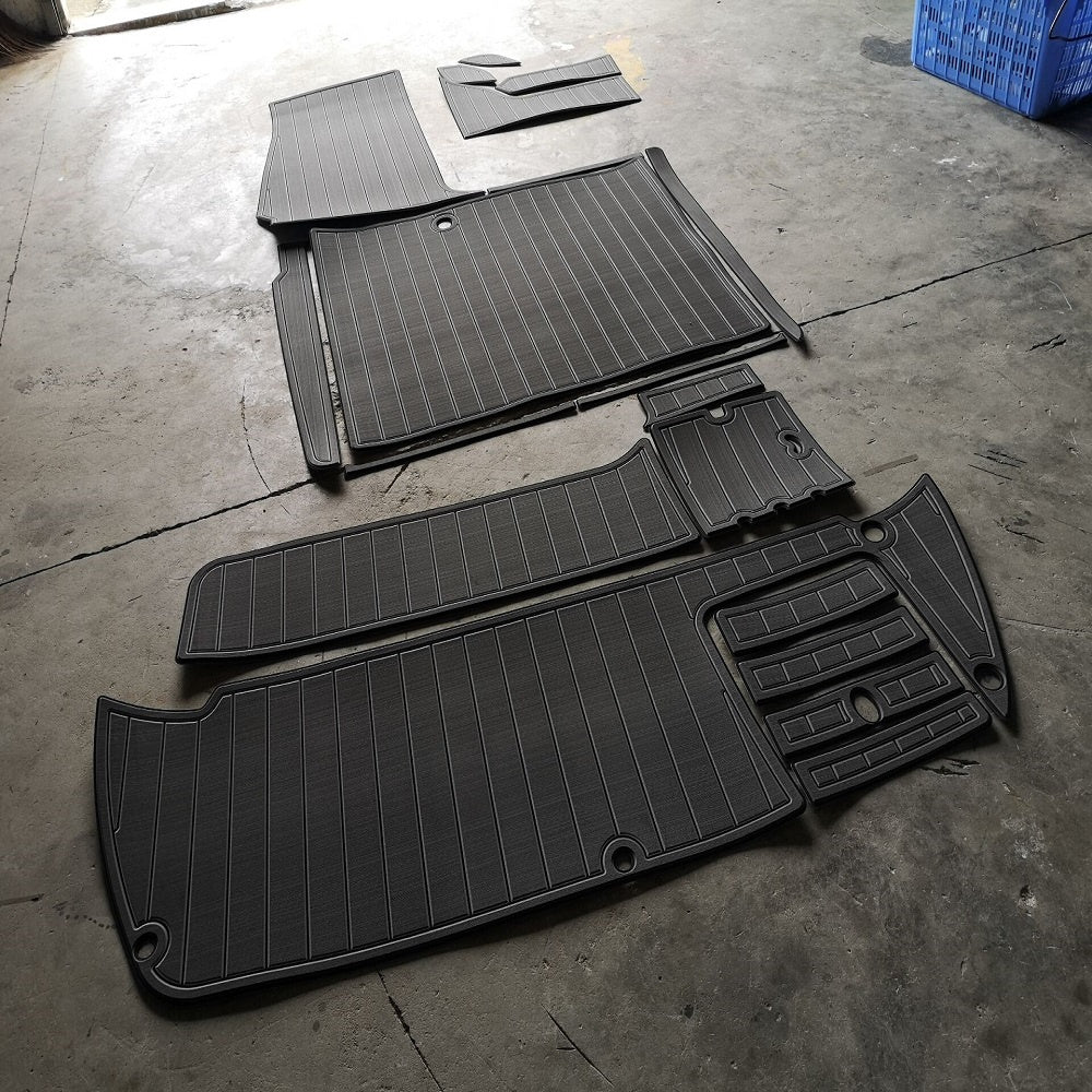 2001 Crownline 242 Swim Platform Cockpit Boat EVA Faux Foam Teak Deck Floor Pad SeaDek MarineMat Gatorstep Style Self Adhesive