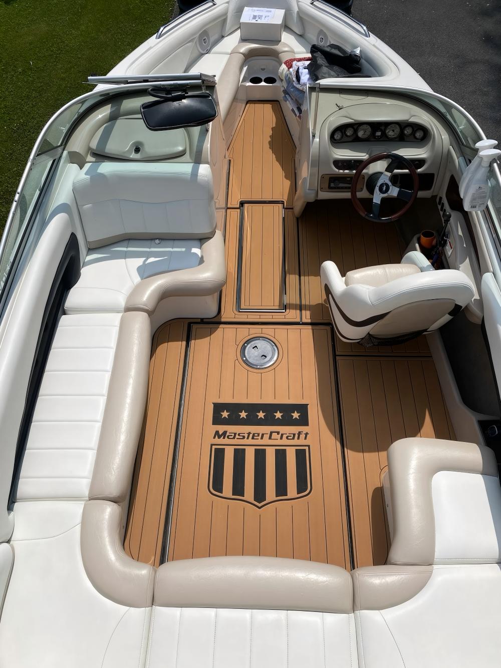 2003 Mastercraft X30 Cockpit Pad Boat EVA Foam Faux Teak Deck Floor Mat SeaDek MarineMat Gatorstep Style Self Adhesive