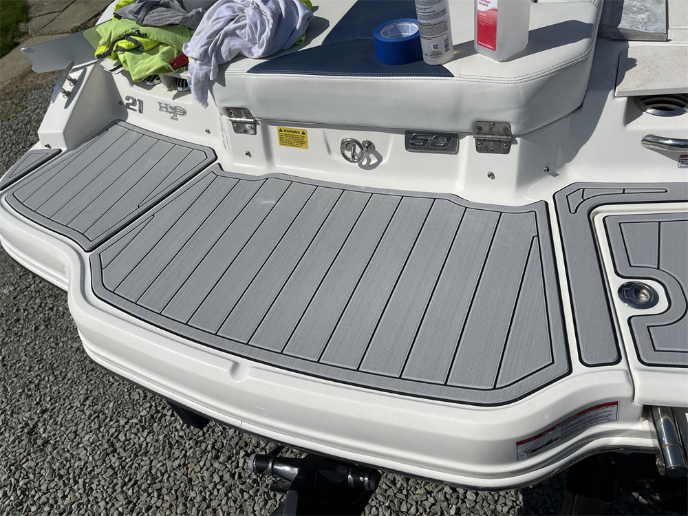 2017 Chaparral H20 21 Deluxe Swim Platform Cockpit Pad Boat EVA Teak Floor Mat