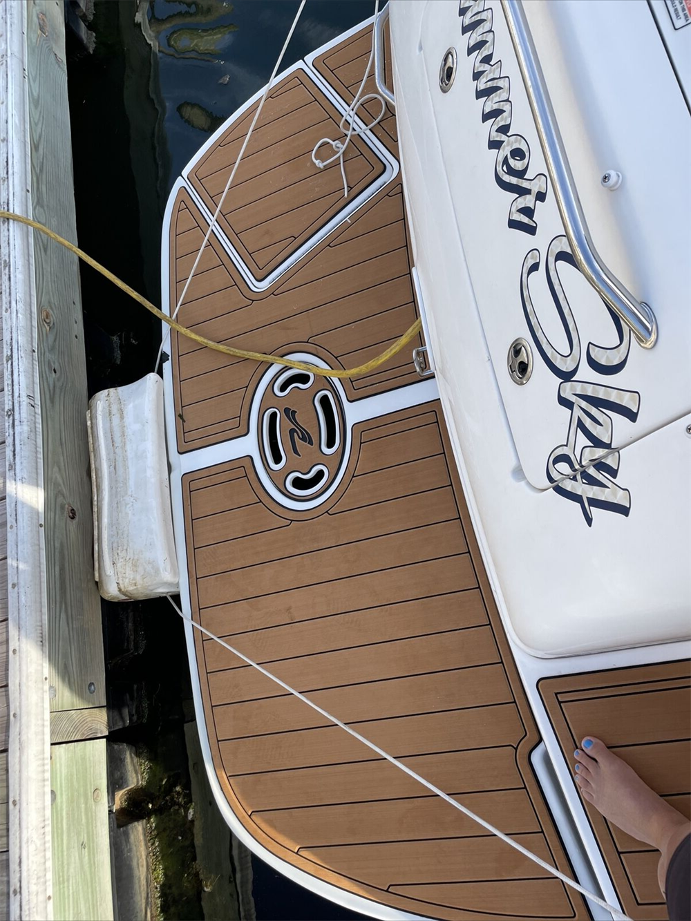 2008 Sea Ray 280 Sundancer Cabin Pad Boat EVA Foam Faux Teak Floor Mat SeaDek MarineMat Gatorstep Style Self Adhesive