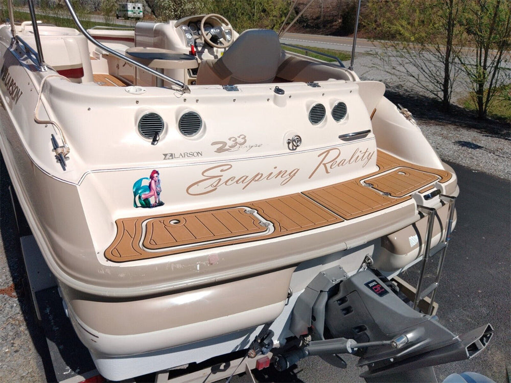 1998 Larson 230 Escape Swim Platform Cockpit Mat Boat EVA Teak Deck Floor Pad