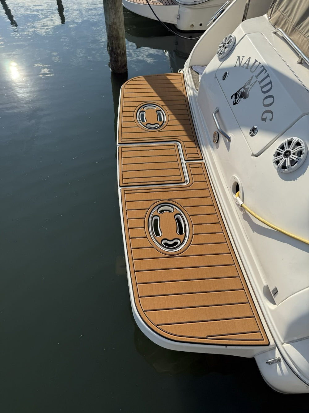 Sea Ray 310 Sundancer Swim Platform Pad Boat EVA Foam Faux Teak Deck Floor Mat SeaDek MarineMat Gatorstep Style Self Adhesive