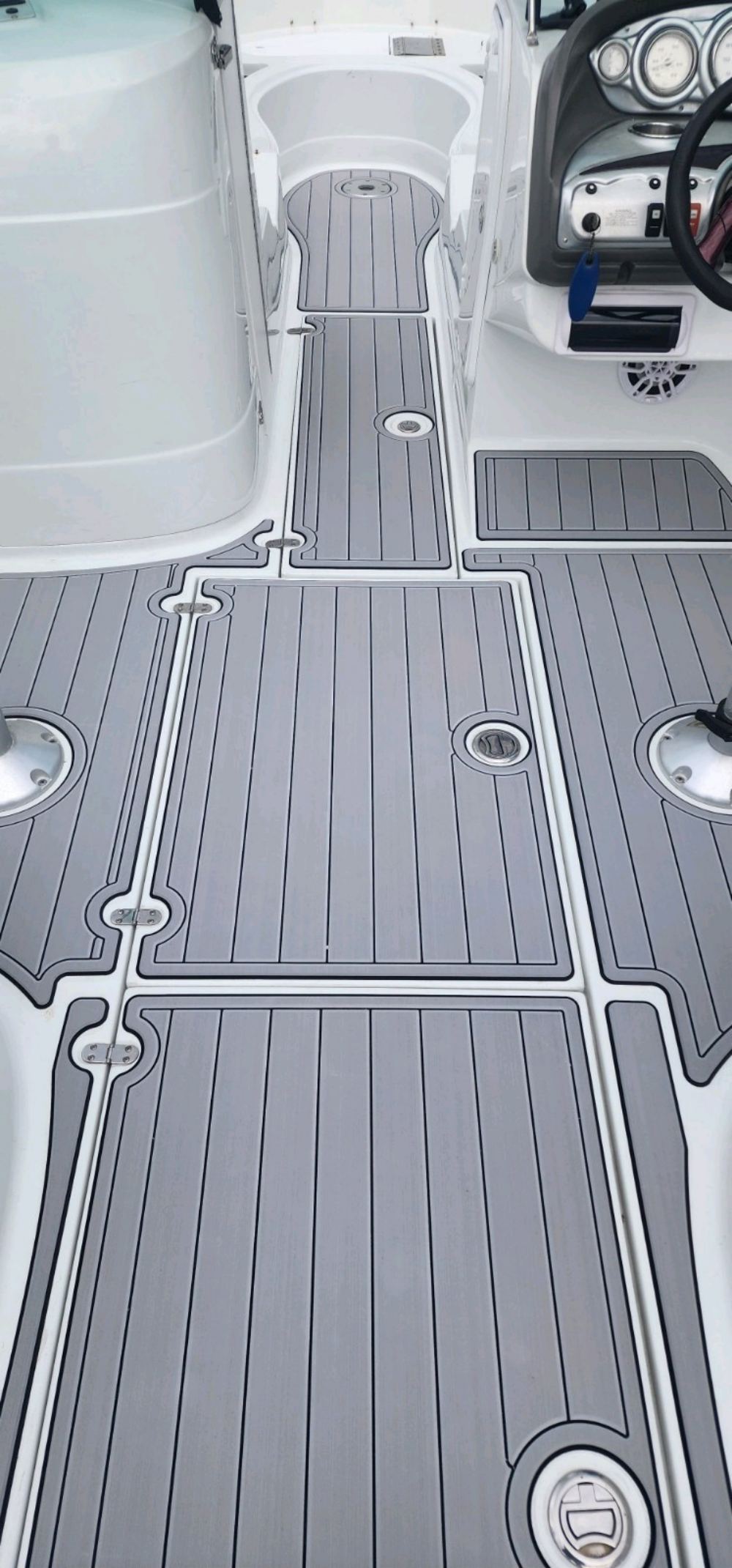 2008 Azure 298 Swim Platform Cockpit Pad Boat EVA Foam Faux Teak Deck Floor Mat SeaDek MarineMat Gatorstep Style Self Adhesive