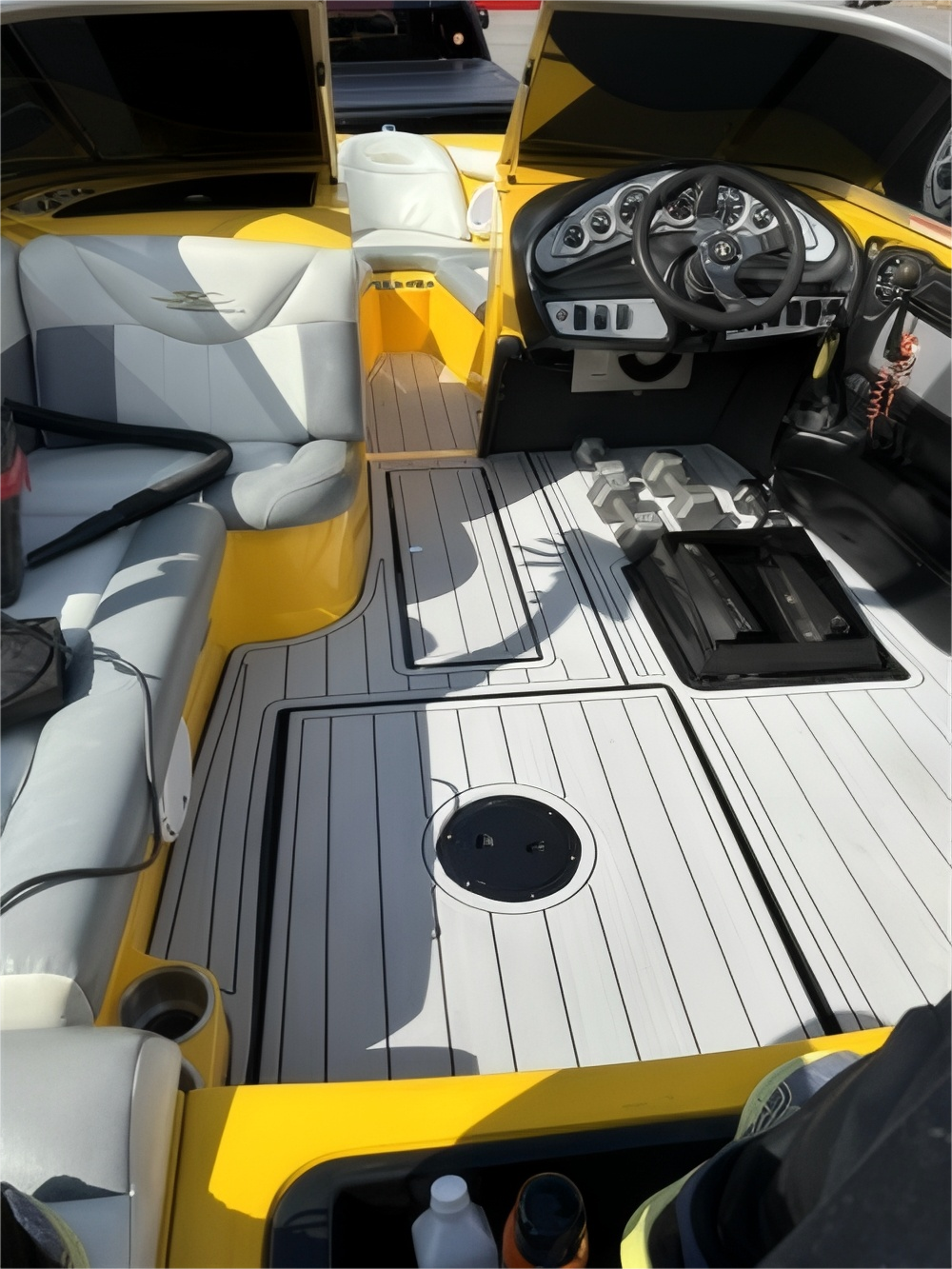 2006 MasterCraft Pro Star 205V X1 Swim Platform Cockpit Pad Boat EVA Foam Faux Teak Deck Floor Mat SeaDek MarineMat Gatorstep Style Self Adhesive