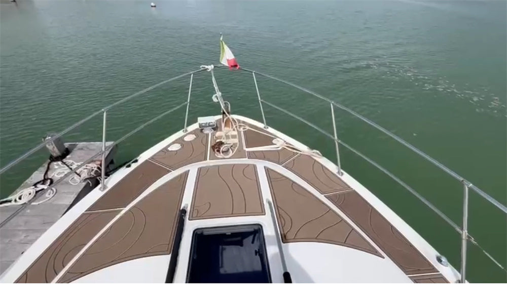 1997 Sea Ray 400 Sundancer Bow Pad Boat EVA Teak Deck Floor Mat SeaDek MarineMat Gatorstep Style