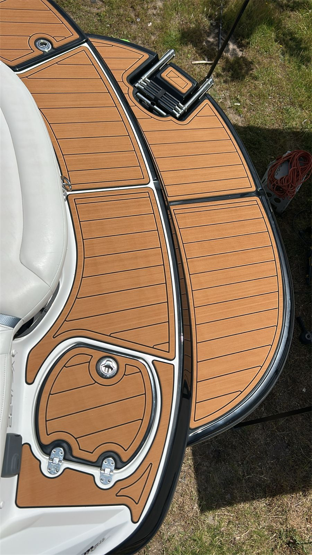 2017 Monterey 224FS Swim Platform Cockpit Pad Boat EVA Foam Fuax Teak Deck Floor Mat Seadek MarineMat Gatorstep Style Self Adhesive