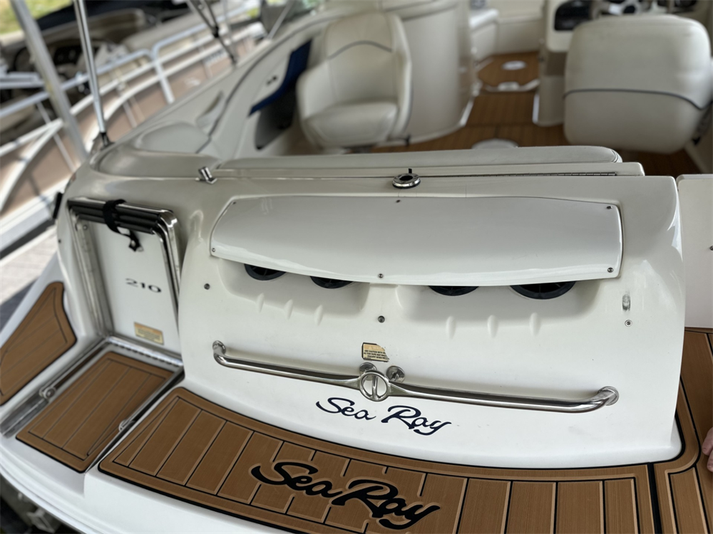 1998 Sea Ray Sundeck 210 Swim Platform Cockpit Pad Boat EVA Foam Faux Teak Deck Floor Mat SeaDek MarineMat Gatorstep Style Self Adhesive
