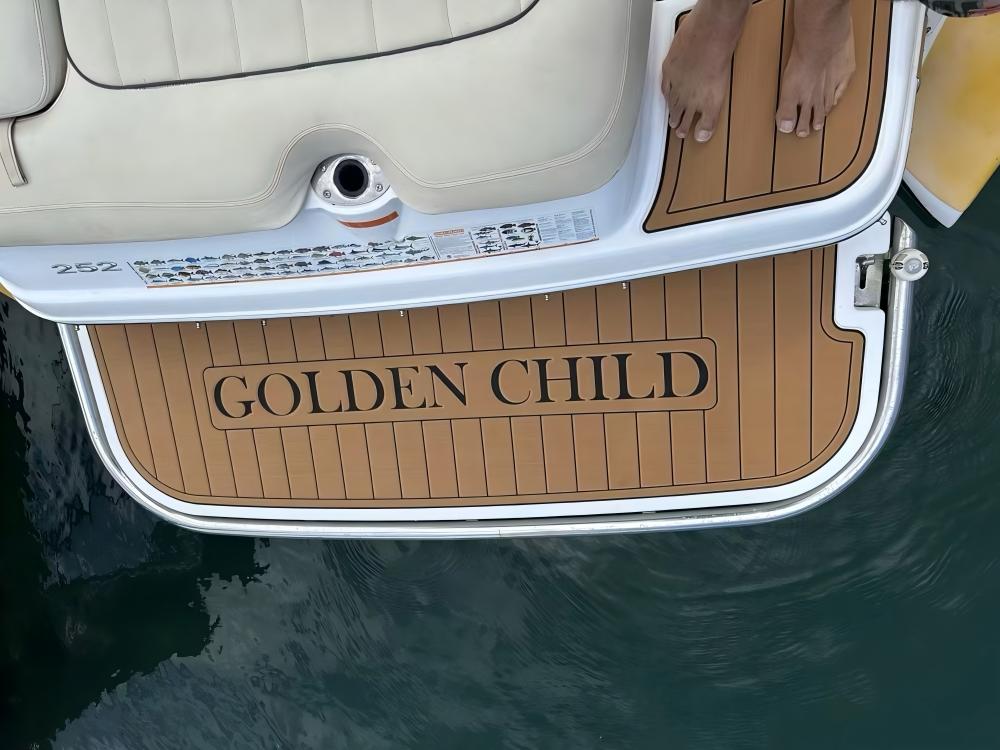 2008 Cobalt 252 Swim Platform Step Pad Boat EVA Foam Faux Teak Deck Floor Mat SeaDek MarineMat Style Self Adhesive