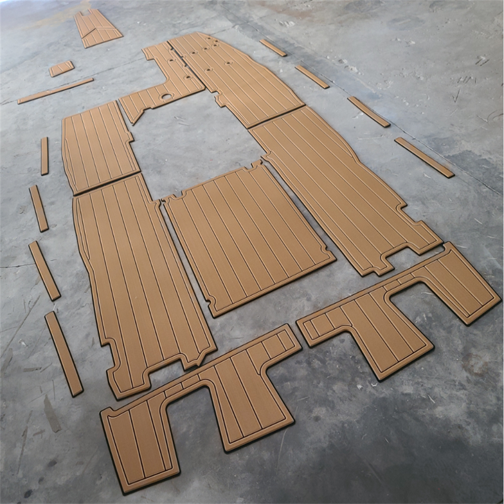 1988 Mastercraft Prostar Cockpit Pad Boat EVA Foam Faux Teak Deck Floor Mat SeaDek MarineMat Style Self Adhesive