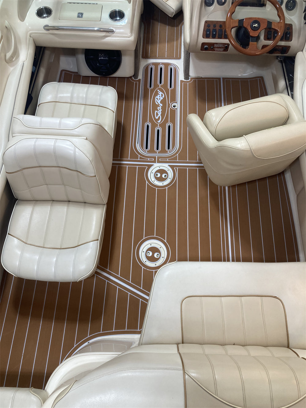 1995 Sea Ray 200 Signature Select Swim Platform Cockpit Boat EVA Teak Deck Floor Pad Mat SeaDek MarineMat Style Self Adhesive