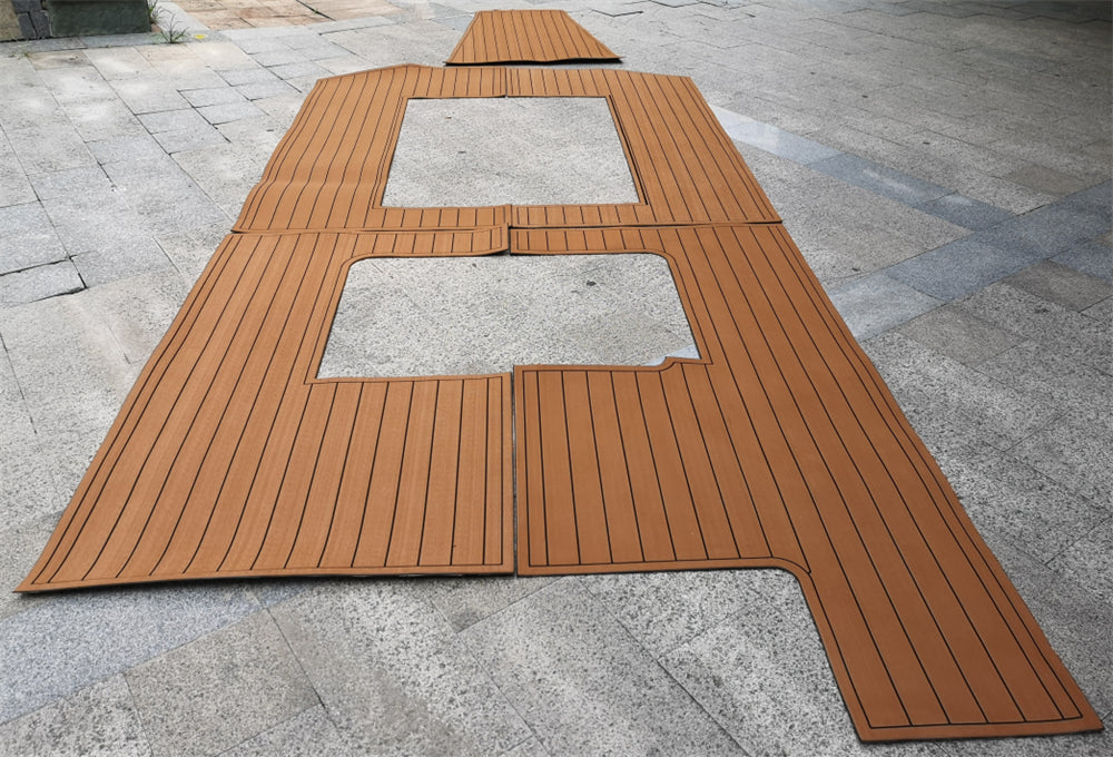 2015-2018 Triton 35 Cockpit Pad Boat EVA Teak Deck Floor Mat SeaDek MarineMat Gatorstep Style Self Adhesive