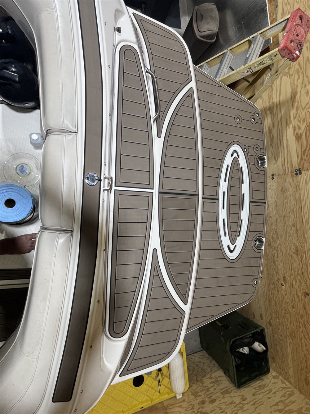 1998-2003 Maxum 2300 SC Swim Platform Cockpit Bow Pad Boat EVA Foam Fuax Teak Deck Floor Mat Seadek MarineMat Gatorstep Style Self Adhesive