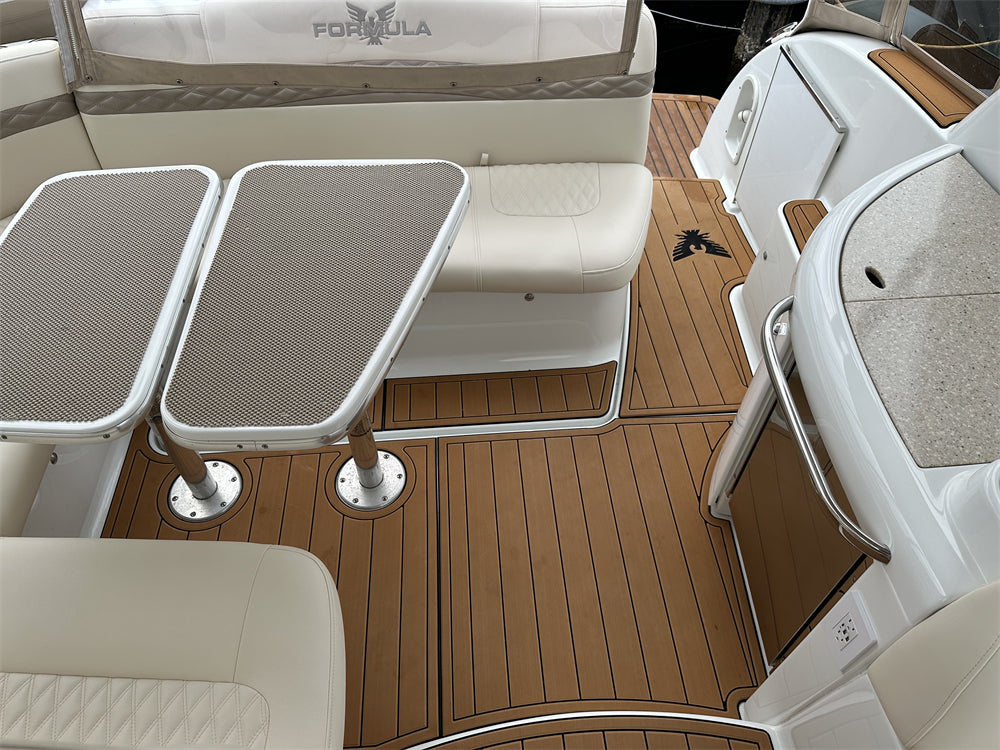 2008 Formula 31 PC Cockpit Mat Boat EVA Foam Teak Flooring Pad SeaDek MarineMat Gatorstep Style Self Adhesive