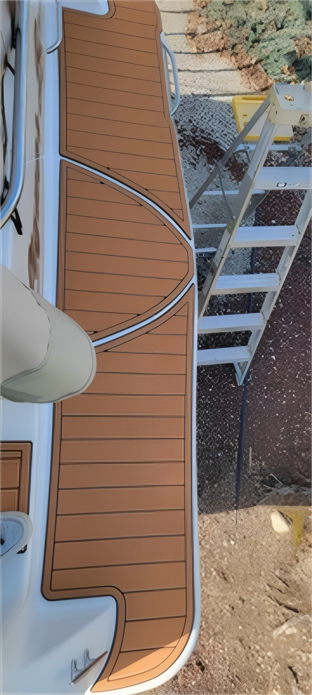 2000 Maxum 280 Swim Platform Cockpit Pad Boat EVA Foam Faux Teak Floor Mat SeaDek MarineMat Gatorstep Style Self Adhesive