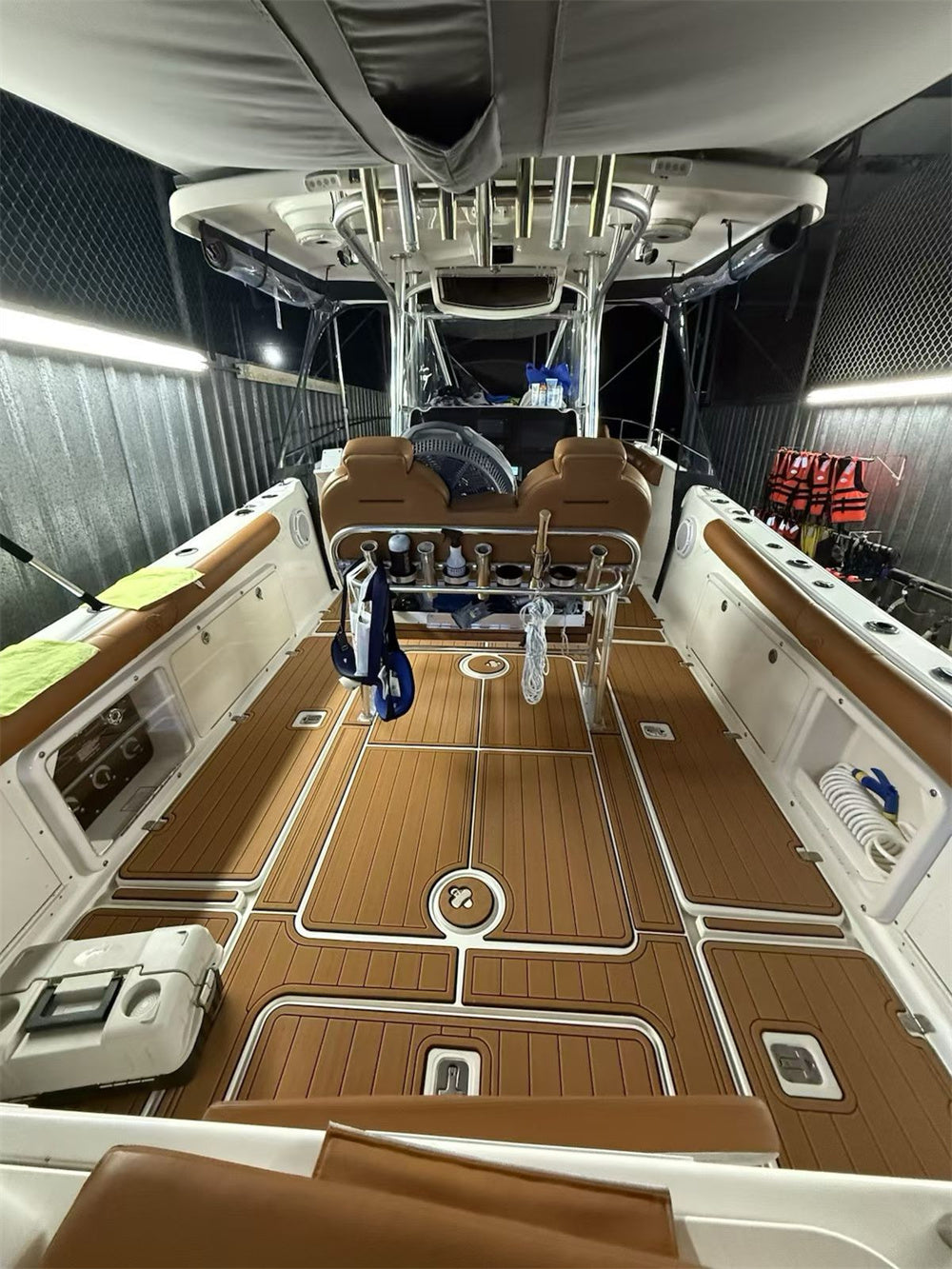 2005 Century 3200 CC Swim Platform Cockpit Pad Boat EVA Foam Teak Deck Floor SeaDek MarineMat Gatorstep Style Self Adhesive