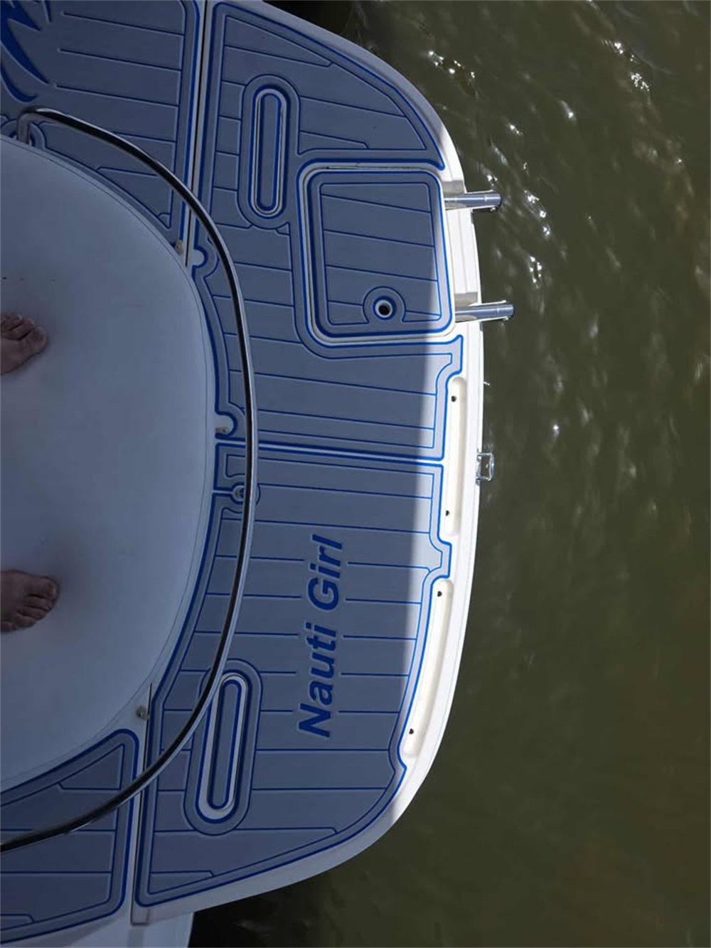 2005 Monterey 228SI Swim Platform Cockpit Pad Boat EVA Faux Teak Deck Floor Mat SeaDek MarineMat Gatorstep Style Self Adhesive