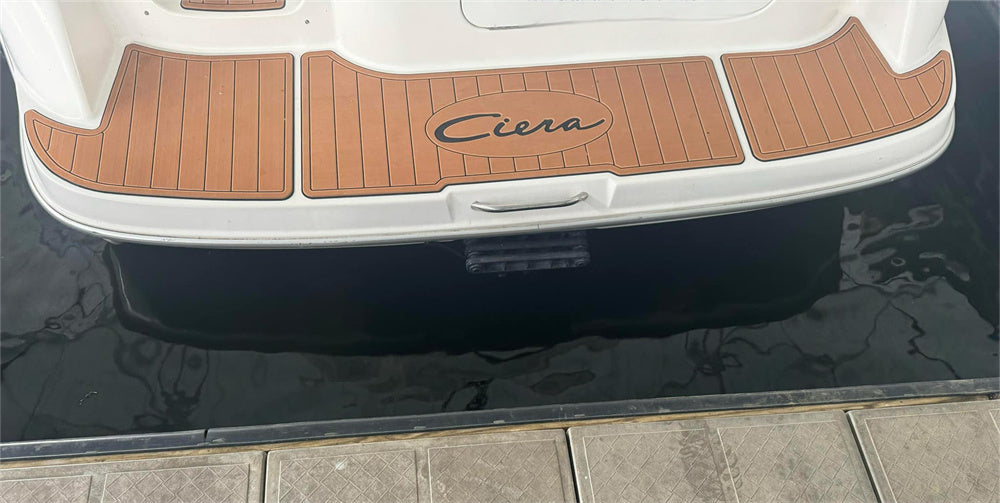 2004 Bayliner 305 Ciera Swim Platform Cockpit Pad Boat EVA Foam Teak Floor Mat SeaDek MarineMat Gatorstep Style Self Adhesive
