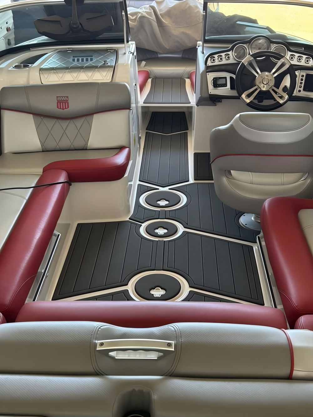 2014 Mastercraft X10 Cockpit Pad Boat EVA Foam Teak Deck Floor Mat SeaDek MarineMat Gatorstep Style Self Adhesive
