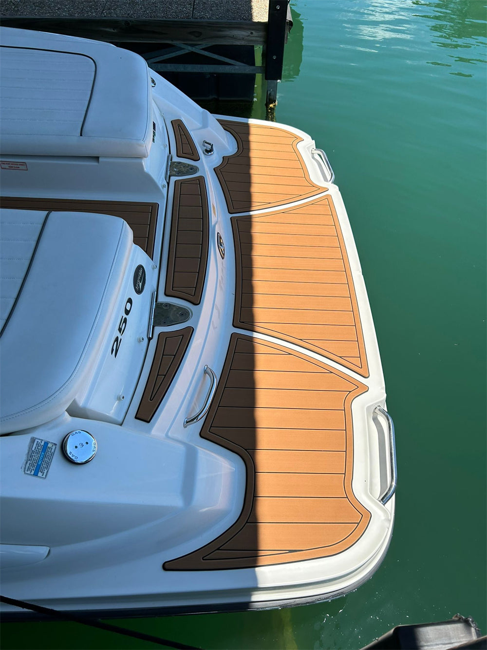 2008 Sea Ray SLX 250 Swim Platform Cockpit Bow Boat EVA Foam Teak Deck Floor Mat SeaDek MarineMat Gatorstep Style Self Adhesive