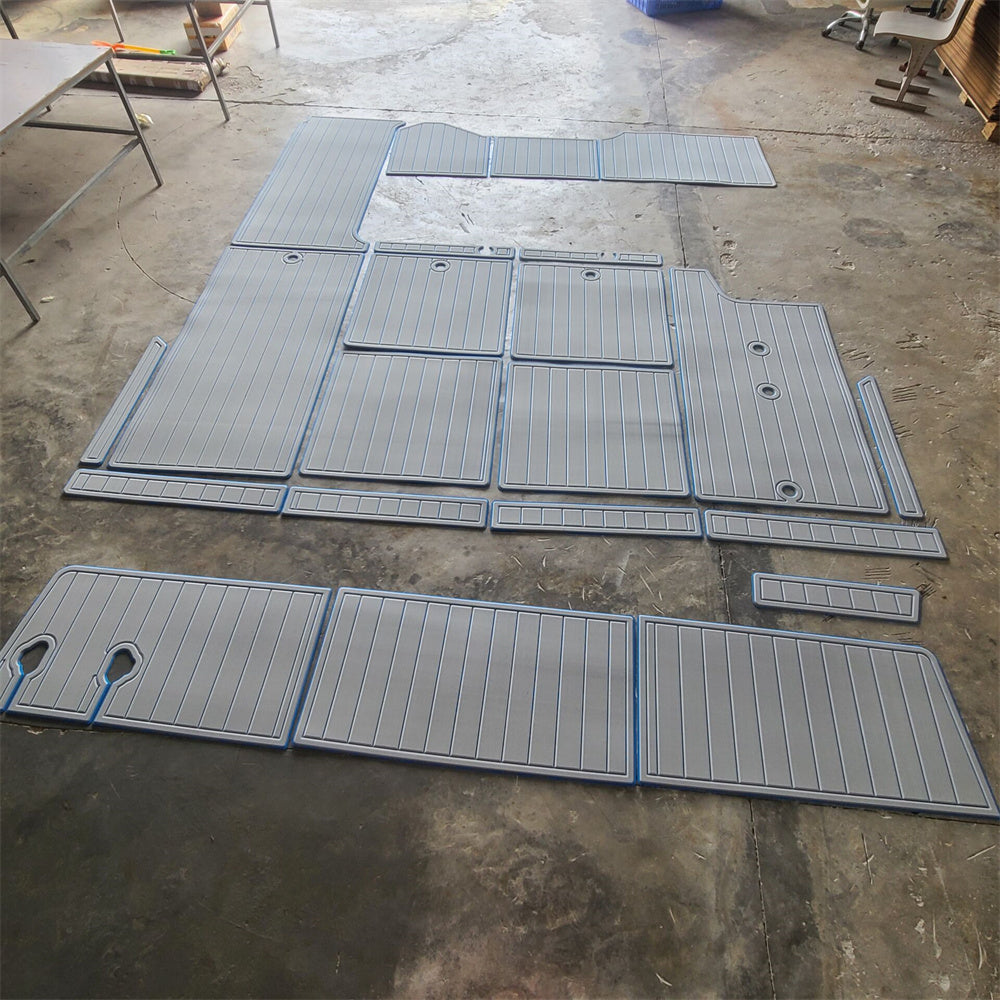 1990-1991 Sea Ray Sundancer 350 Swim Platform Cockpit Pad Boat EVA Teak Floor