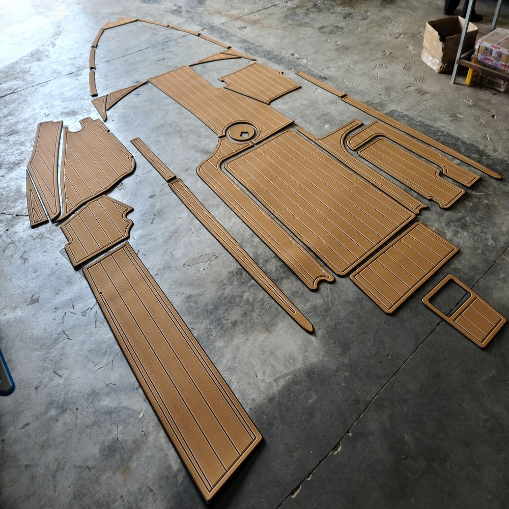 2015-2018 Malibu 22 VLX Swim Platform Cockpit Pad Boat EVA Foam Teak Deck Floor SeaDek MarineMat Style Self Adhesive