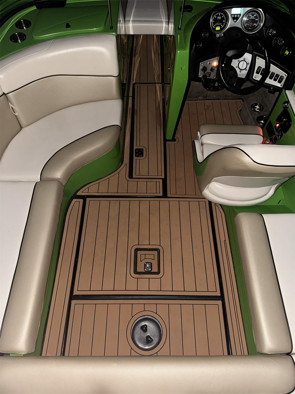 2012 Moomba Mobius Swim Platform Cockpit Pad Boat EVA Foam Faux Teak Floor Mat SeaDek MarineMat Gatorstep Style Self Adhesive