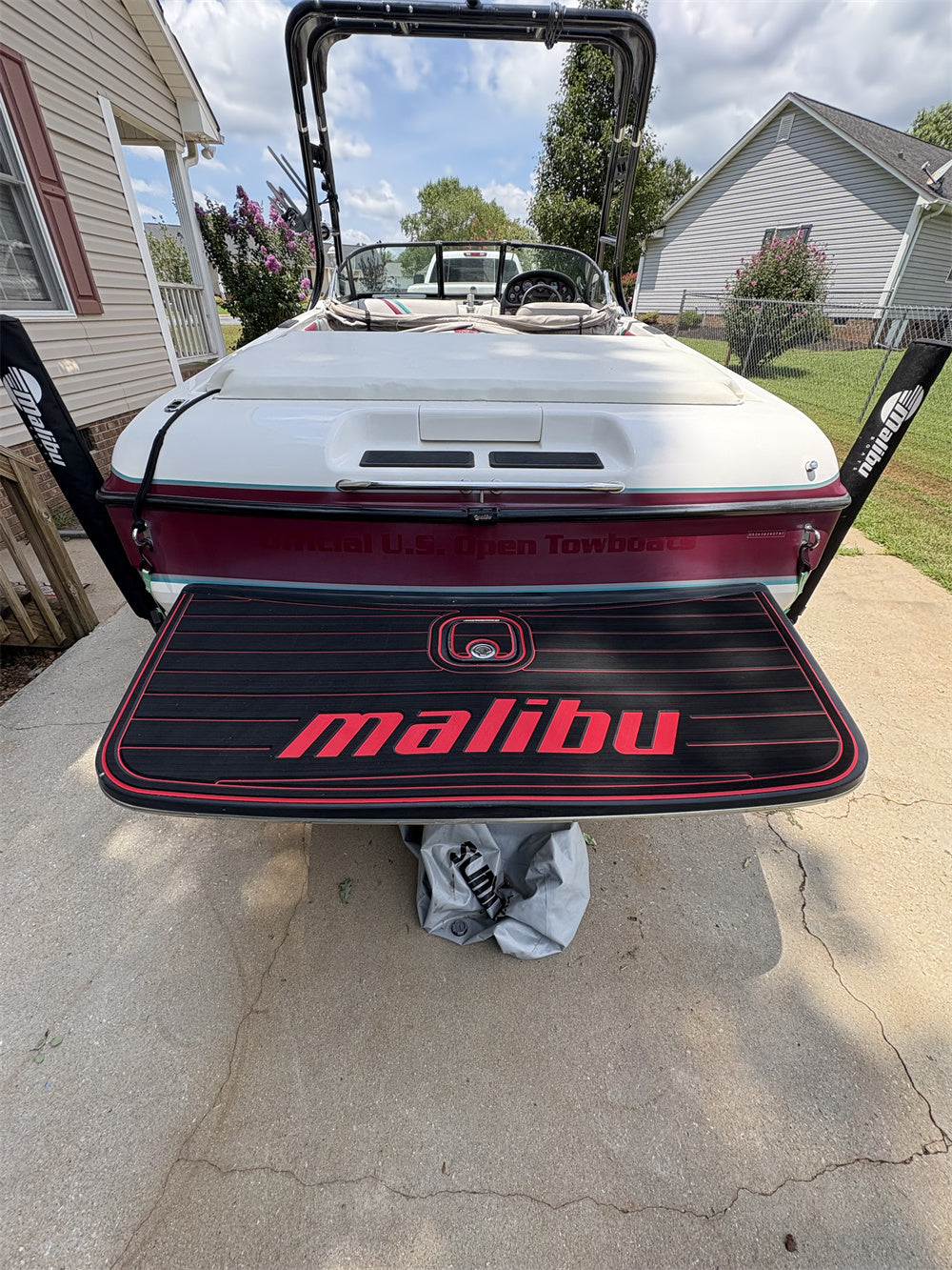 Malibu MSP1 Swim Platform With Hatch Cutout Pad Boat EVA Foam Teak Deck Floor SeaDek MarineMat Gatorstep Style Self Adhesive