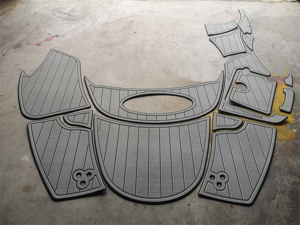 Azure 240 Swim Platform Cockpit Pad Boat EVA Foam Teak Deck Floor Mat Flooring SeaDek MarineMat Gatorstep Style Self Adhesive