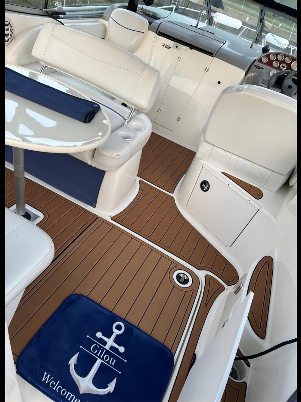 2001 Bayliner 2655 Swim Platform Cockpit Bow Boat EVA Foam Teak Floor Pad Mat SeaDek MarineMat Gatorstep Style Self Adhesive