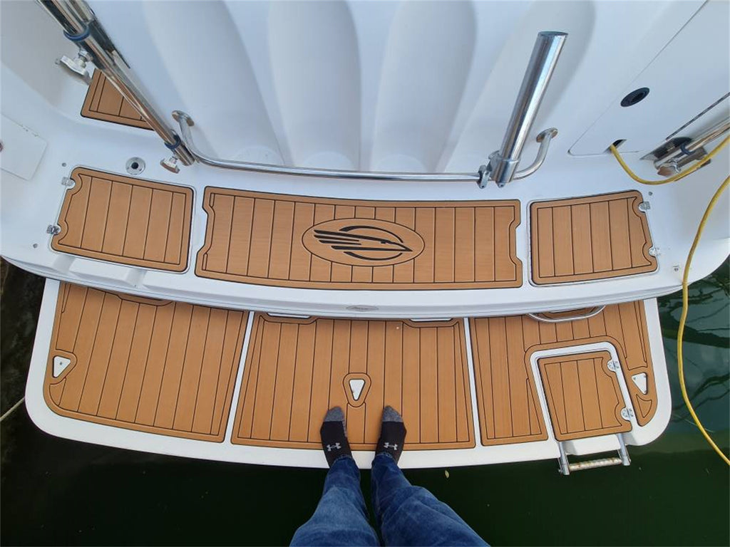 2000 Chaparral 300 Signature Swim Platform Cockpit Boat EVA Foam Teak Floor Pad SeaDek MarineMat Style Self Adhesive