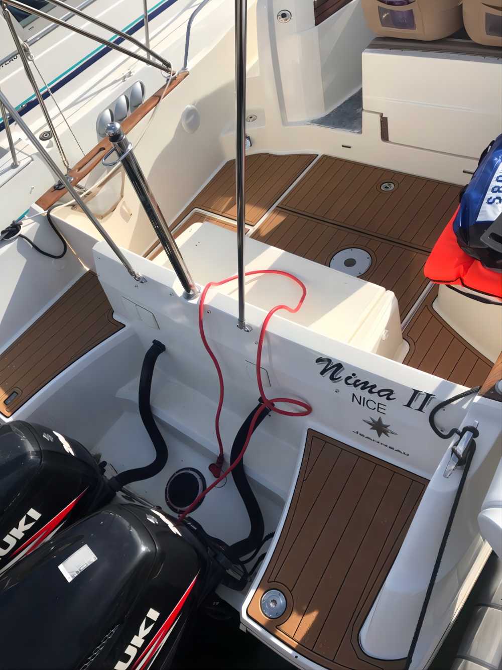 2011 Jeanneau Cap Camarat 8.5 WA Swim Platform Cockpit Pad Boat EVA Teak Floor SeaDek MarineMat Gatorstep Style Self Adhesive