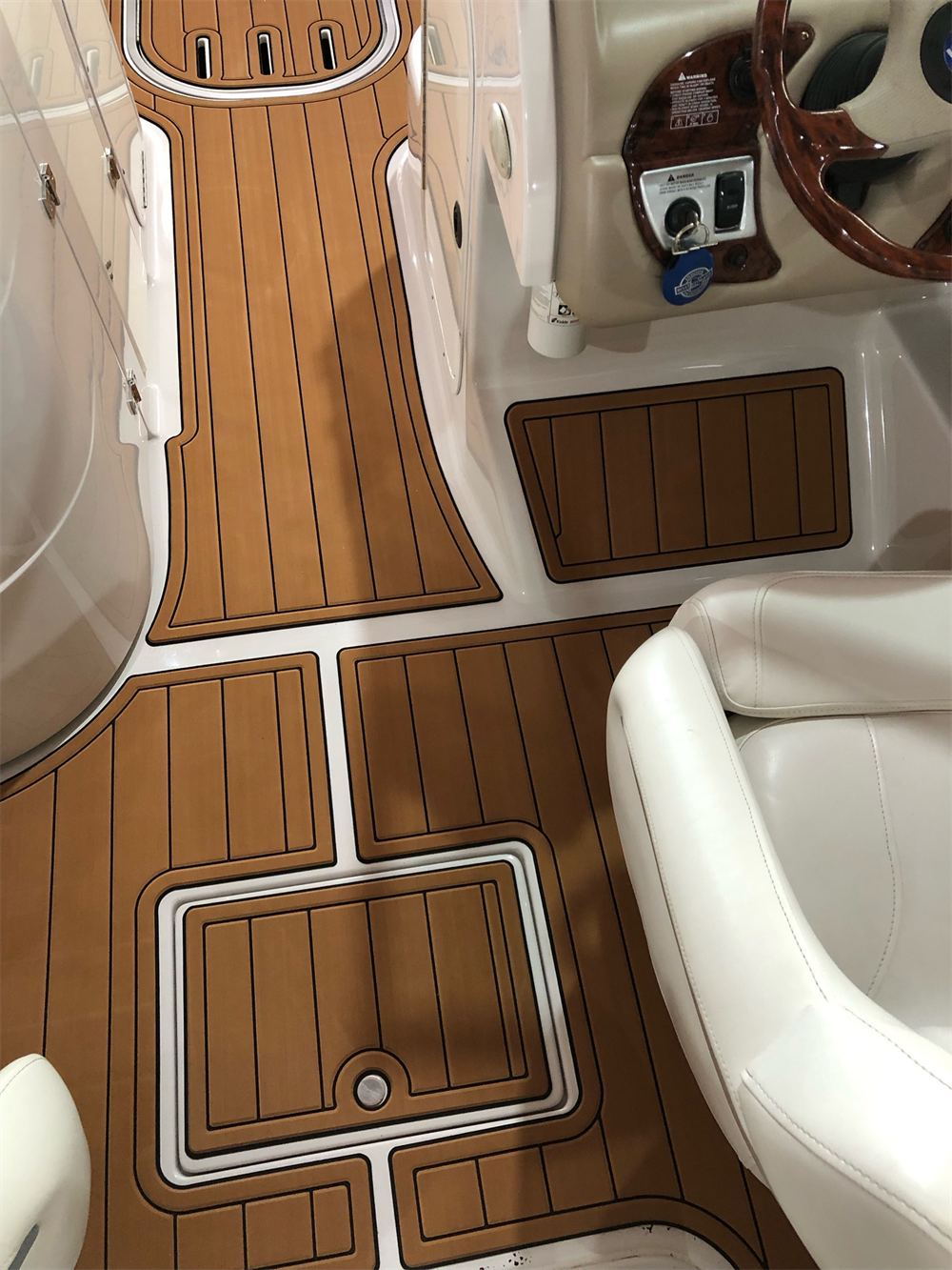 2005 Four Winns 234 Funship Swim Platform Cockpit Mat Boat EVA Teak Flooring Pad