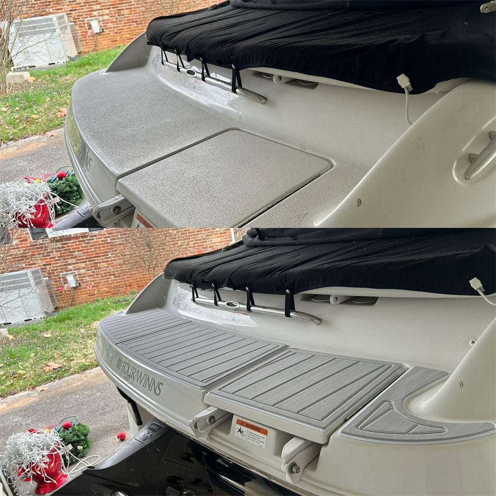 2003 Four Winns 200 Swim Platform Bow Pad Boat EVA Foam Faux Teak Flooring Mat SeaDek Marine Mat Gatorstep Style Self Adhesive