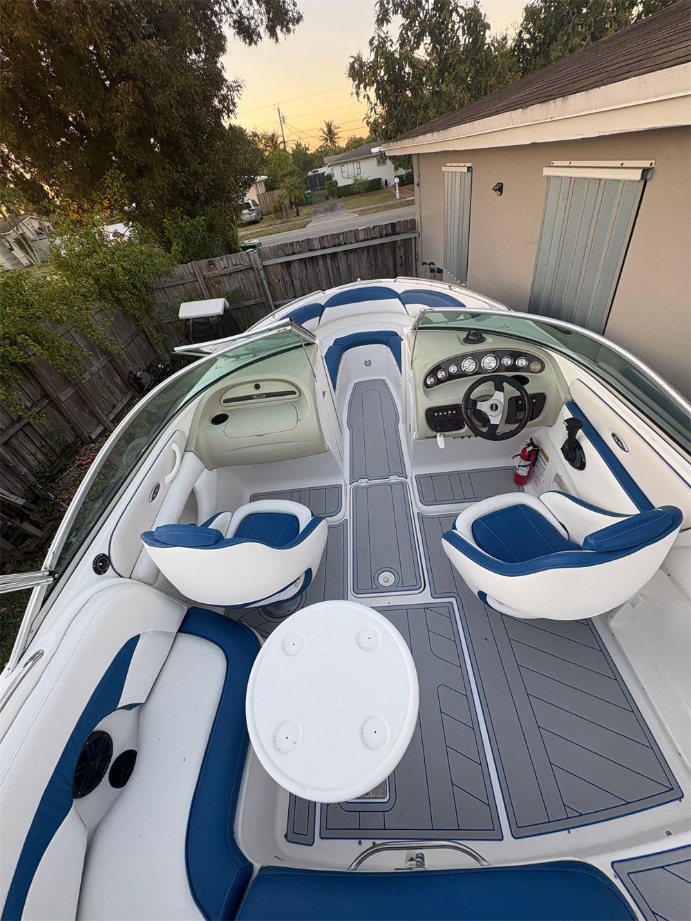 2001 Chaparral 220 SSI Swim Platform Cockpit Pad Boat EVA Teak Deck Floor Mat SeaDek MarineMat Gatorstep Style Self Adhesive