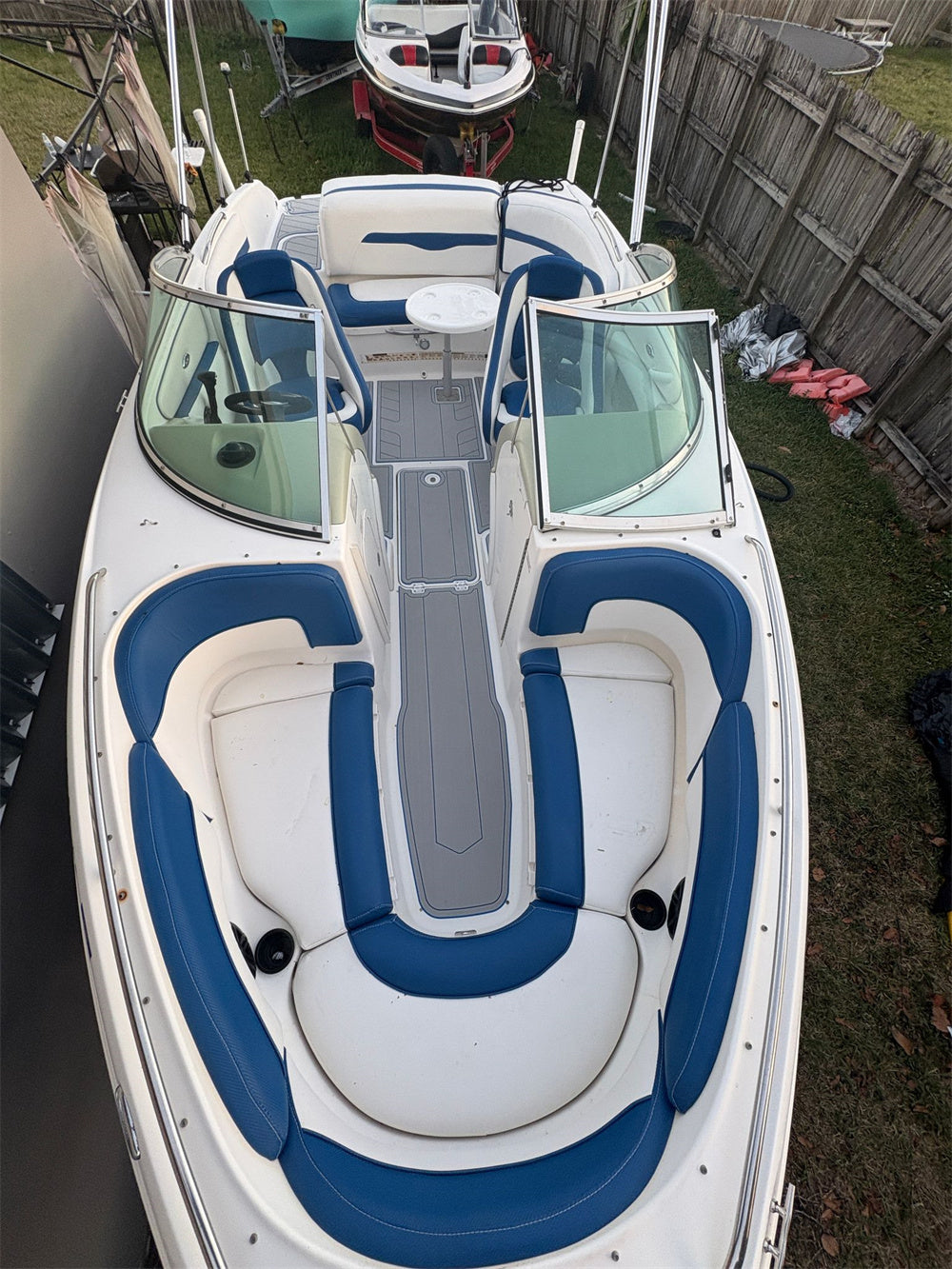 2001 Chaparral 220 SSI Swim Platform Cockpit Pad Boat EVA Teak Deck Floor Mat SeaDek MarineMat Gatorstep Style Self Adhesive
