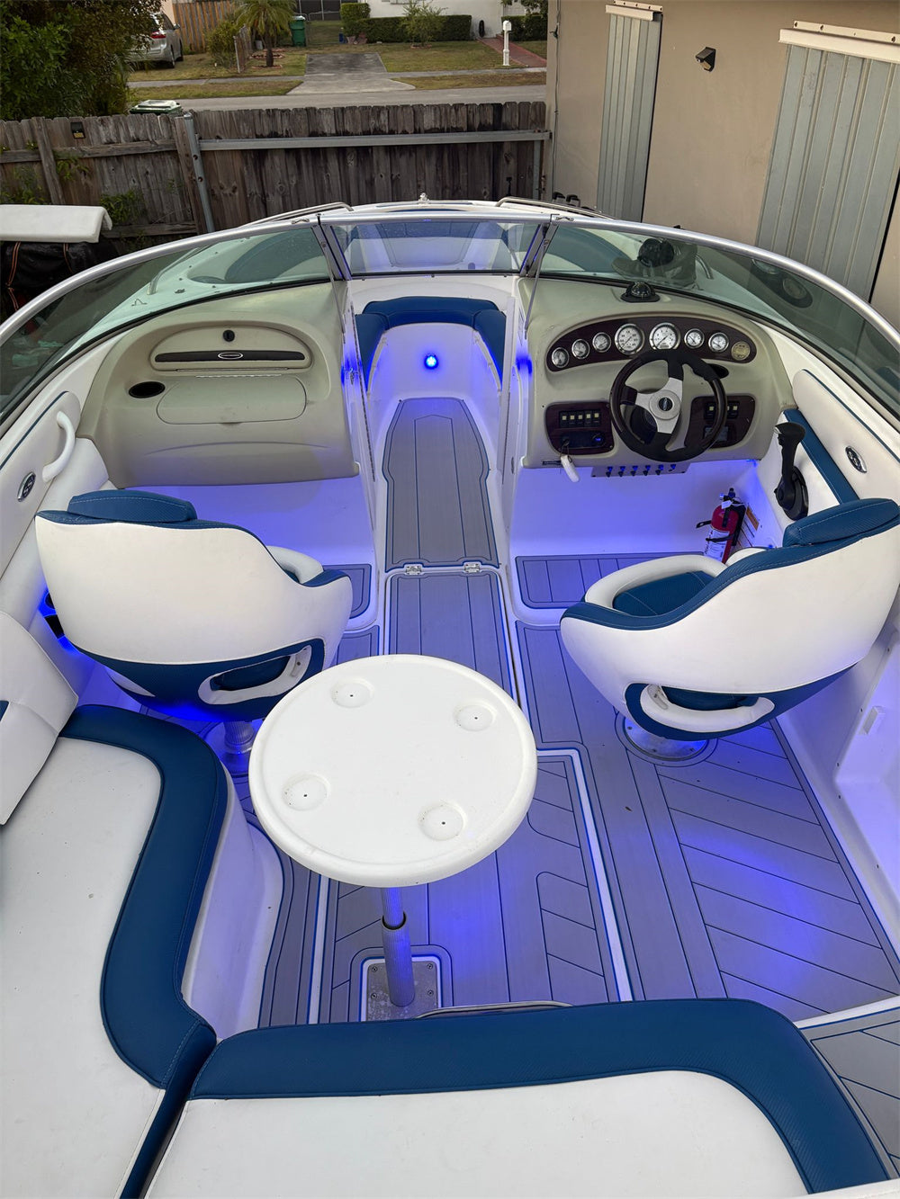 2001 Chaparral 220 SSI Swim Platform Cockpit Pad Boat EVA Teak Deck Floor Mat SeaDek MarineMat Gatorstep Style Self Adhesive