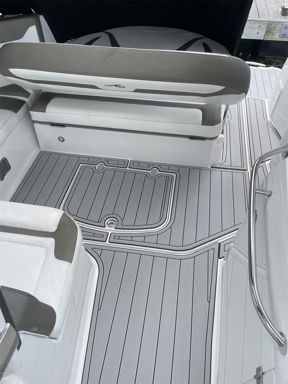 2015 Monterey 355 SSY Swim Platform Cockpit Pad Boat EVA Foam Teak Deck Flooring Mat SeaDek MarineMat Style Self Adhesive