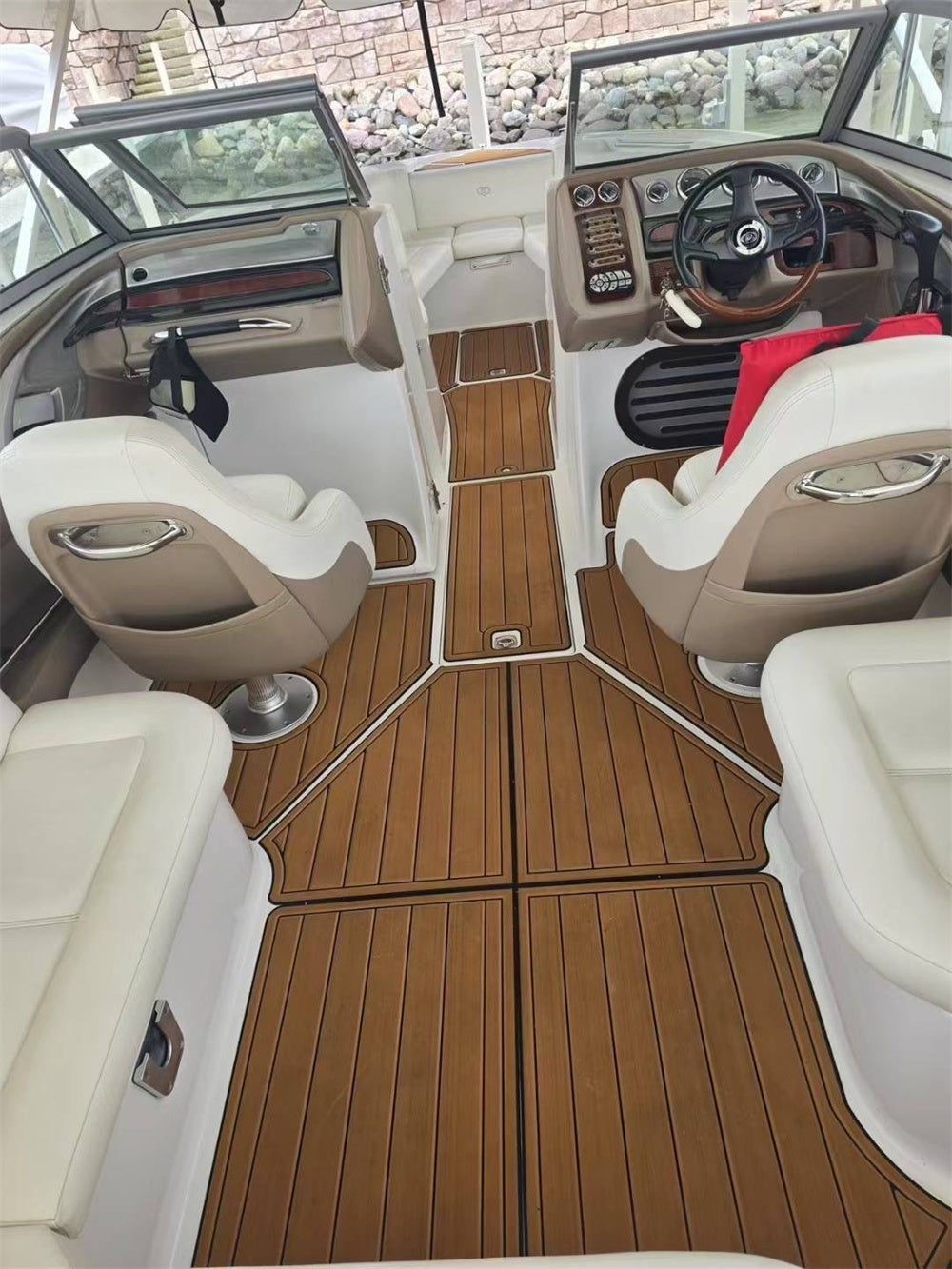 2008 Cobalt 272 Swim Platform Cockpit Pad Boat EVA Foam Faux Teak Deck Floor Mat SeaDek MarineMat Gatorstep Style Self Adhesive