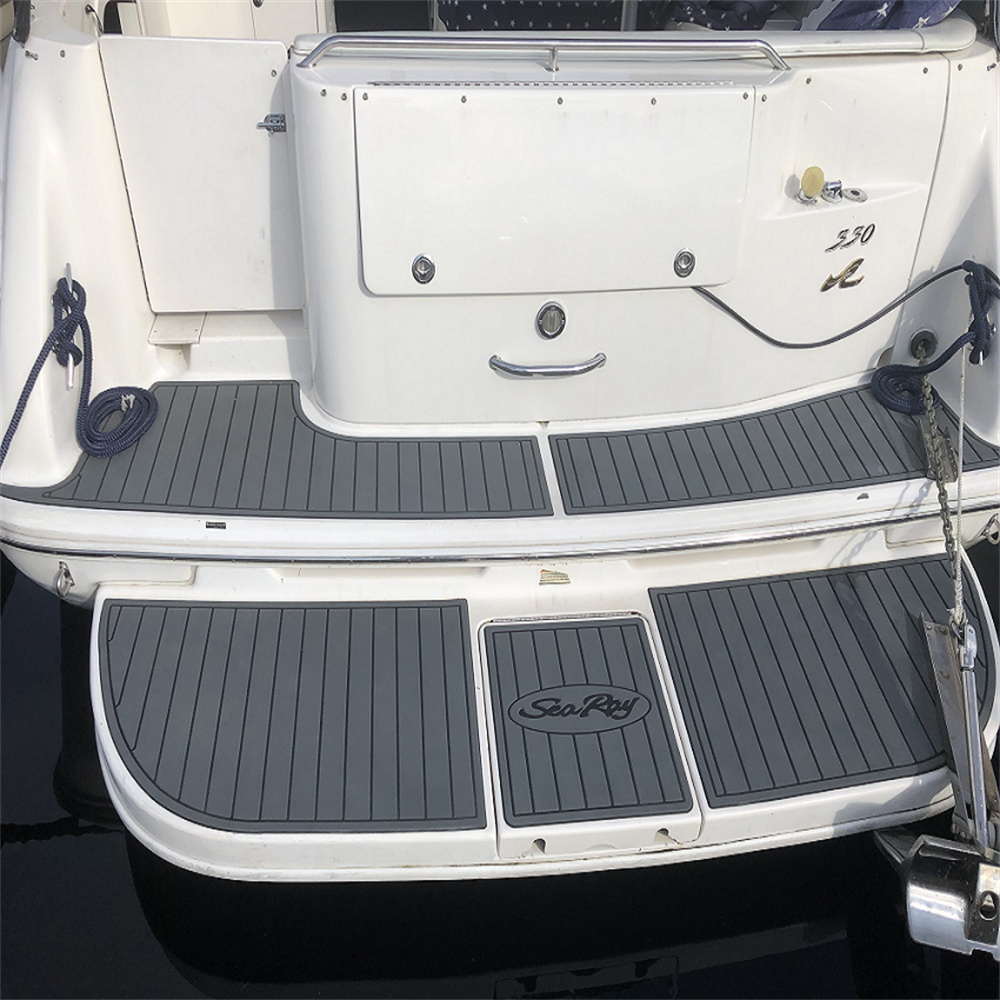 1997 Sea Ray 370 Sundancer Swim Platform Pad Boat EVA Foam Faux Teak Deck Floor Mat SeaDek MarineMat Gatorstep Style Self Adhesive
