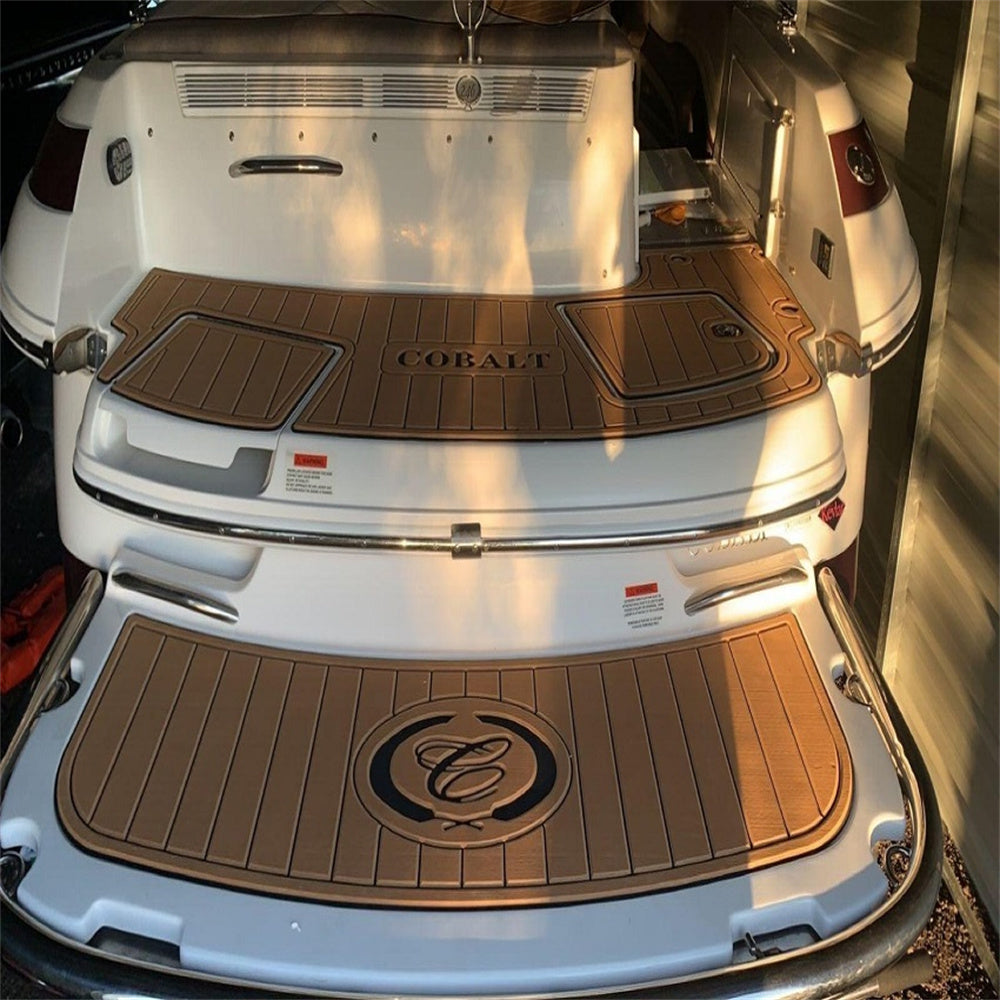 2008 Cobalt 262 Swim Platform Cockpit Pad Boat EVA Foam Faux Teak Deck Floor Mat