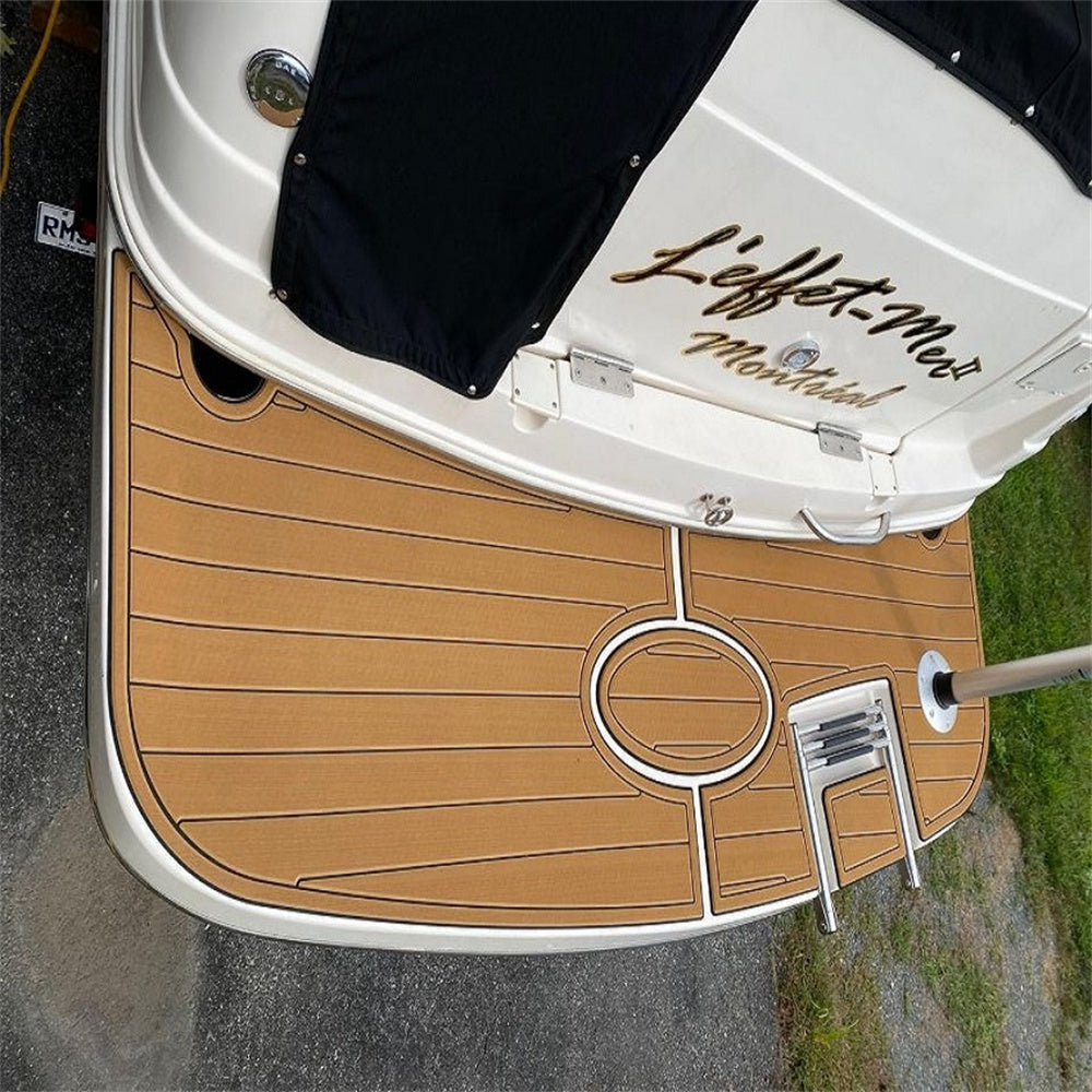 2002 Rinker 270 Swim Platform Step Pad Boat EVA Foam Faux Teak Deck Floor Mat