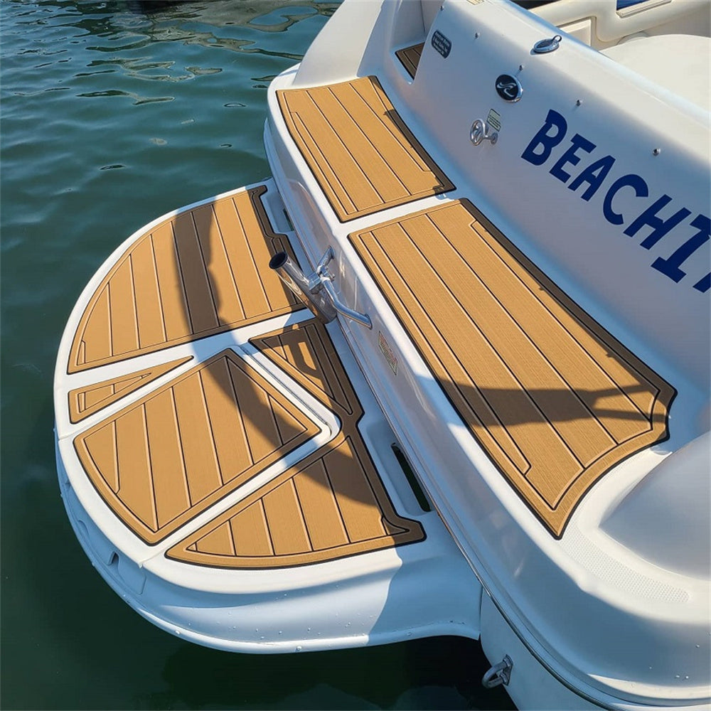 1998 Sea Ray Sundancer 450 DA Swim Platform Boat EVA Faux Floor Pad Mat SeaDek MarineMat Gatorstep Style Self Adhesive