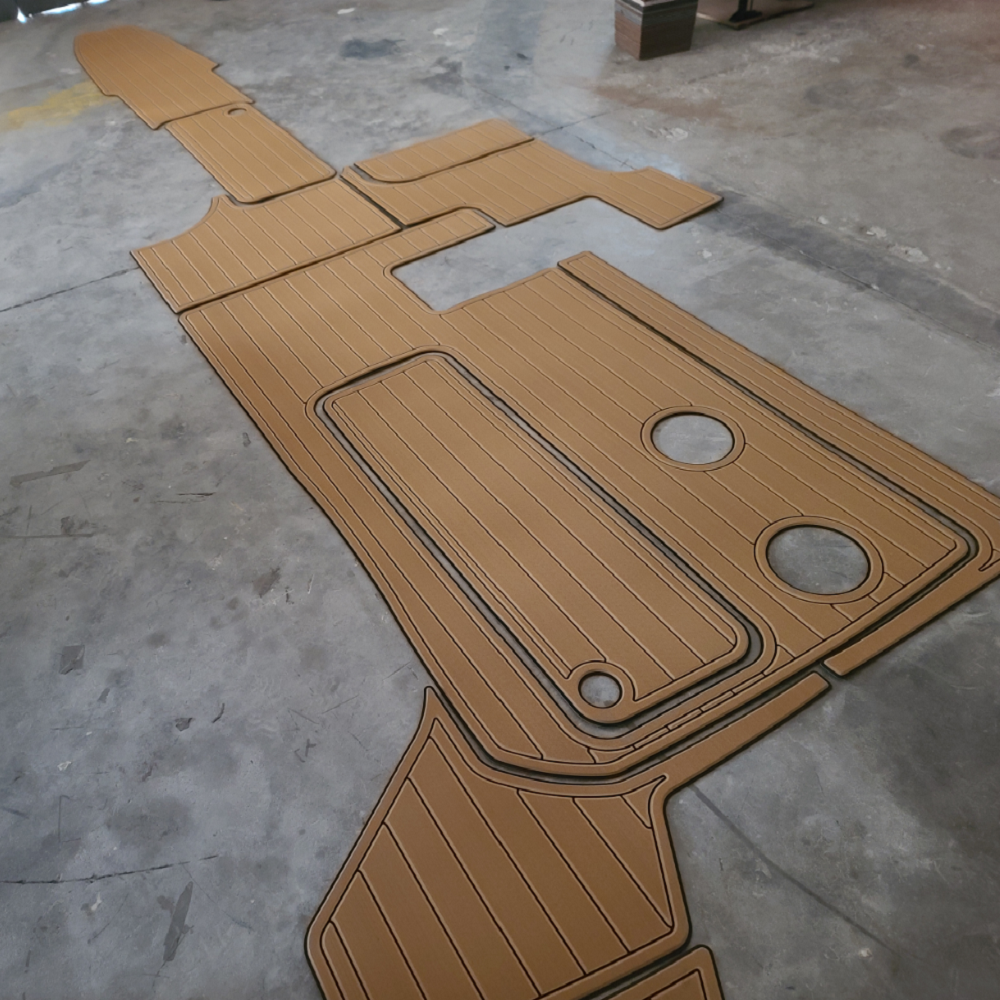 Formula 280 Swim Platform Cockpit Pad Boat EVA Foam Faux Teak Deck Floor Mat SeaDek MarineMat Gatorstep Style Self Adhesive